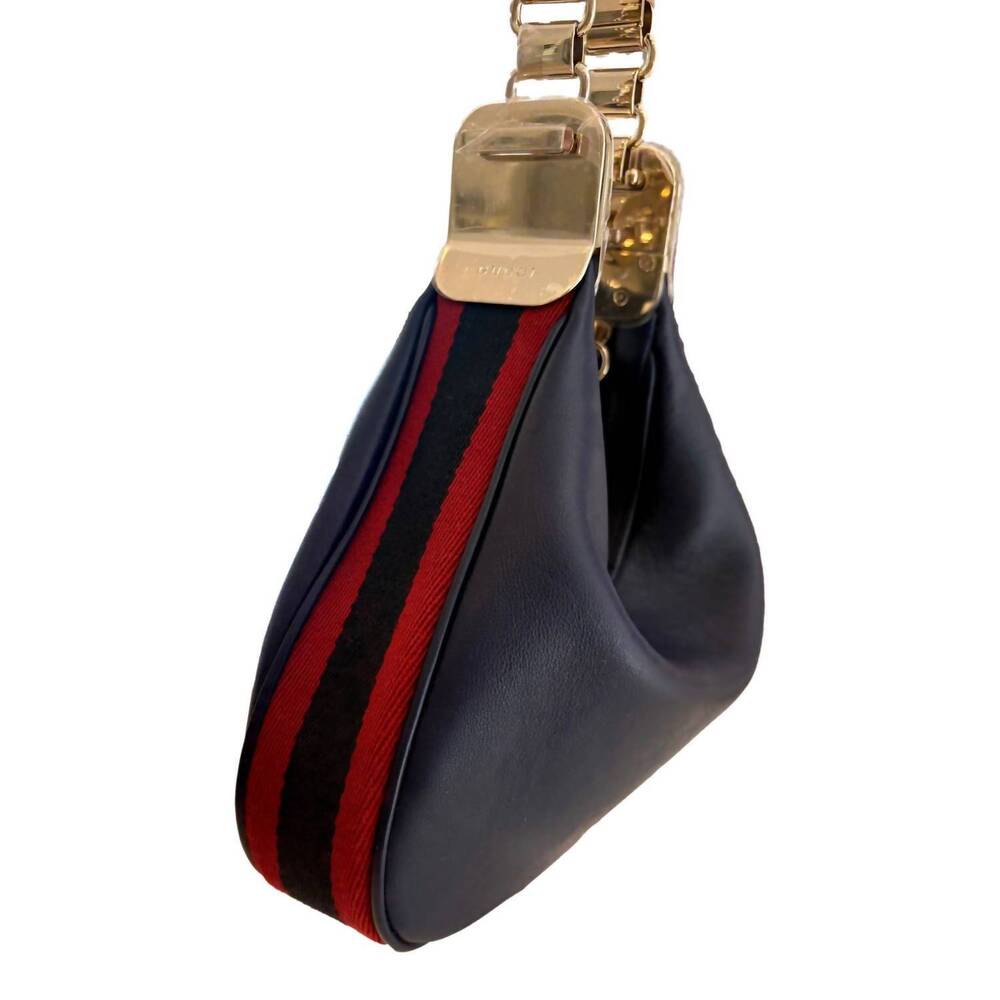 NEW GUCCI attaché small shoulder bag in navy - Picture 4 of 7